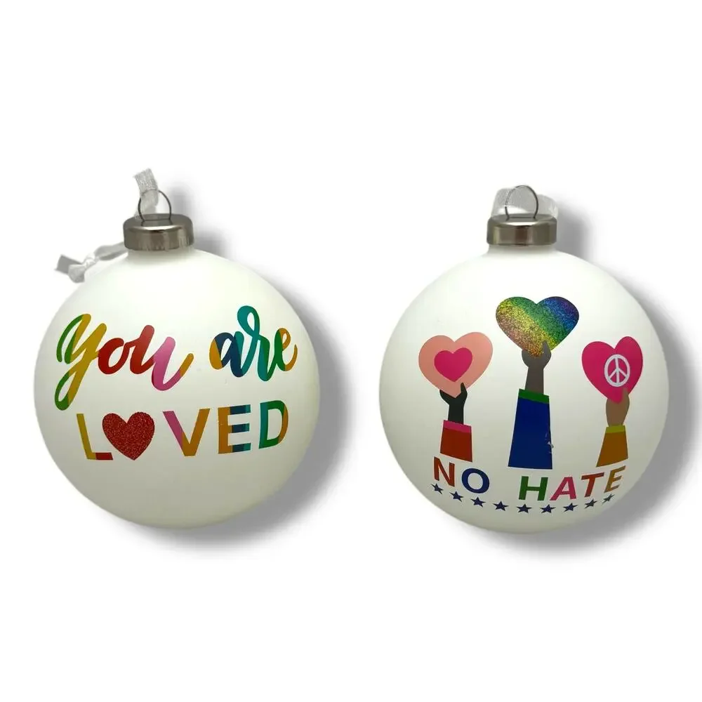 Isaac Mizrahi New York No Hate You Are Loved Ornament Set